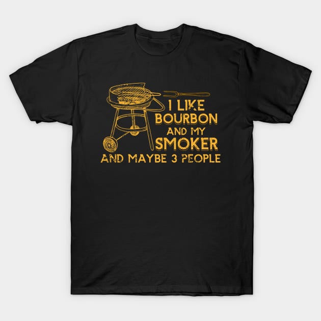 BBQ Retro Barbecue Whiskey Bourbon T-Shirt by shirtsyoulike